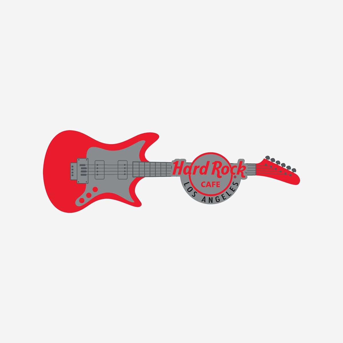 Hard Rock City Chrome Guitar Collectible Pin | Online Rock Shop